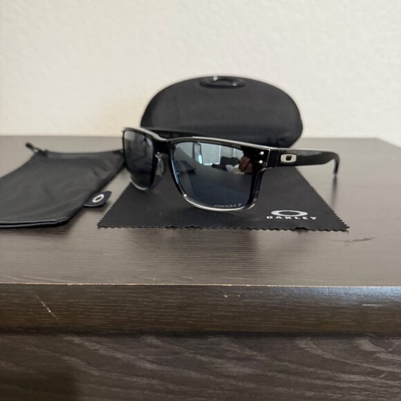 OO9102 Oakley Holbrook Dark Ink Fade Polished Frame Prizm Polarized Sunglasses - Picture 5 of 13